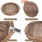 Wooden Tray for Coffee Table: Candle Holder Plate Round Decorative Serving Tray - Vintage Table Centerpiece Rustic Farmhouse Home Decor
